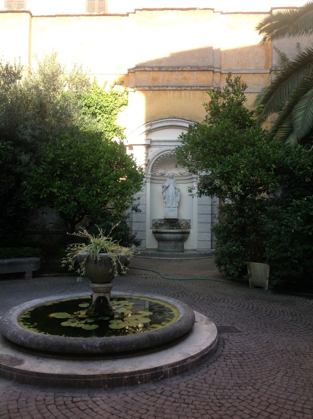 Statue of Mary in the Garden at the Casa Santa Maria