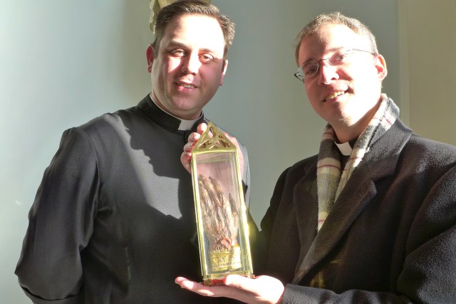 Daren and I with the hand of St. Catharine